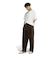 LC5984　U VELOUR PINTUCK PT　*DARKBROWN　716485-0001