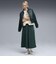 634064　W T7 WOVEN MIDI SKIRT　75GREEN TERRAIN　699634-0002