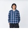 126K1071001　M Check Flannel Open Shirts　NAVY　717847-0001