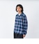 126K1071001　M Check Flannel Open Shirts　NAVY　717847-0001