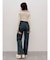 BACKスラッシュワイドデニムパンツ