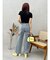 BACKスラッシュワイドデニムパンツ