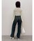 シンプルワイドデニムパンツ