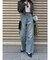 シンプルワイドデニムパンツ