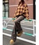 サイドギャザーリボンセミワイドデニムパンツ