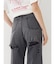BACKスラッシュレースワイドデニムパンツ