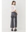 BACKスラッシュレースワイドデニムパンツ
