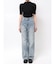BACKスラッシュレースワイドデニムパンツ