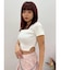 サイドビジューチェーントップス