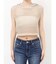 スカシアミフードニットトップス