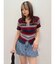 Embroidery ZIP ニットトップス