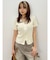 Embroidery ZIP ニットトップス