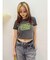 バックオープンクロップドＴシャツ