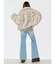 フェイクファーファードッキングフレアデニムパンツ【セットアップ着用可能】