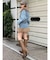 フェイクファードッキングデニムミニスカート【セットアップ着用可能】