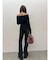 アイレットラメフレアデニムパンツ
