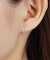 プラチナダイヤモンド　レクタングルピアス