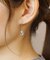 【 step into】K18・K10ミルキーアクアマリン・ブルートパーズスイングピアス