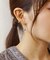 【 step into】K18・K10ミルキーアクアマリン・ブルートパーズスイングピアス