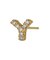 K18/10ダイヤモンド　ハーフピアス　イニシャル『Y』( YG)