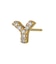 K18/10ダイヤモンド　ハーフピアス　イニシャル『Y』( YG)