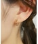 K18/K10フラワーパンチングフープピアス( YG)