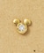 [ セカンドピアス]K18ミッキーマウス　ダイヤモンドハーフセカンドピアス（ YG)