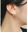 K18/K10フラワーパンチングフープピアス( PG)