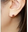 【 Solo Pierce】【 推しカラー】K18・K10 ガーネット ラウンドハーフピアス