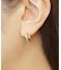 K18/K10 フラワーカットミックスフープピアス