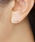 【 Solo Pierce】K18・K10  モアサナイト リボン ハーフピアス  ( YG)
