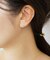 【 Solo Pierce】K18・K10  モアサナイト リボン ハーフピアス  ( YG)