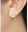 プラチナ ナチュラルカラー淡水パールスタッドピアス