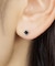 [ セカンドピアス]Pｔオニキス スクエアカットピアス