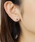 [ セカンドピアス]Pｔオニキス スクエアカットピアス