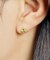 [ セカンドピアス] K18リリィカットペリドットピアス( YG)