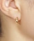 K18ヒシカットフープピアス