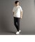 サイドジップ 半袖ニットTシャツ