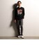 【RIELABO】グラフィックプリントクルーネック長袖Ｔシャツ