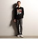 【RIELABO】グラフィックプリントクルーネック長袖Ｔシャツ
