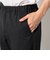 リネンライクポリエステルテーパードパンツ