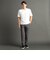 グラフィックジャカード VネックTシャツ