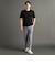 グラフィックジャカード クルーネックニットTシャツ