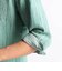 カラープリーツ7分袖スタンドカラーシャツ