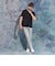 ライトオンスヘリンボンハイストレッチパンツ