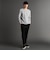 メランジボーダージャカード クルーネックプルオーバー