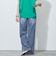 ダブルポケット風加工入りワイドデニムパンツ