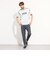 ハケメ×ロゴ柄半袖Tシャツ