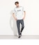 ハケメ×ロゴ柄半袖Tシャツ