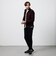 フロッキープリントスタンドカラーシャツ
